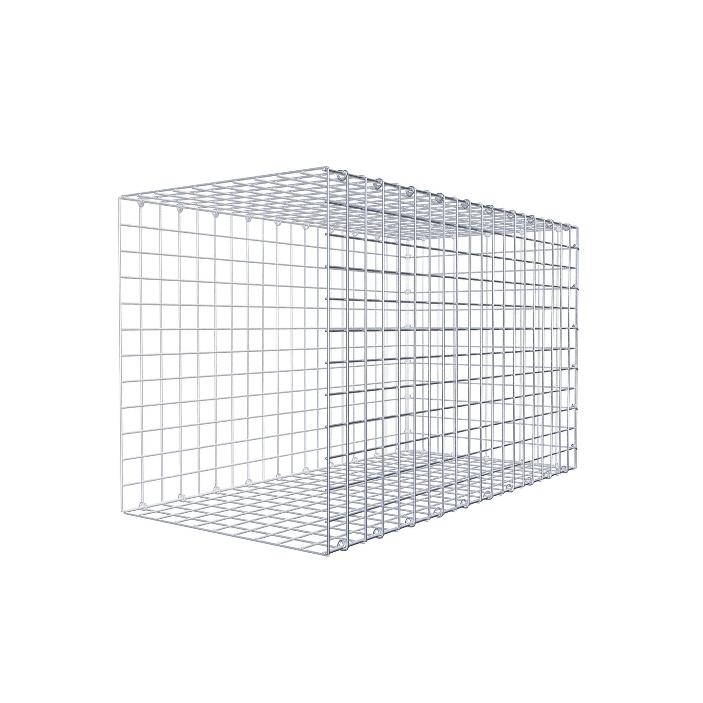 Bevestigbare schanskorf type 2 100 cm x 60 cm x 50 cm (L x H x D), maaswijdte 5 cm x 5 cm, C-ring