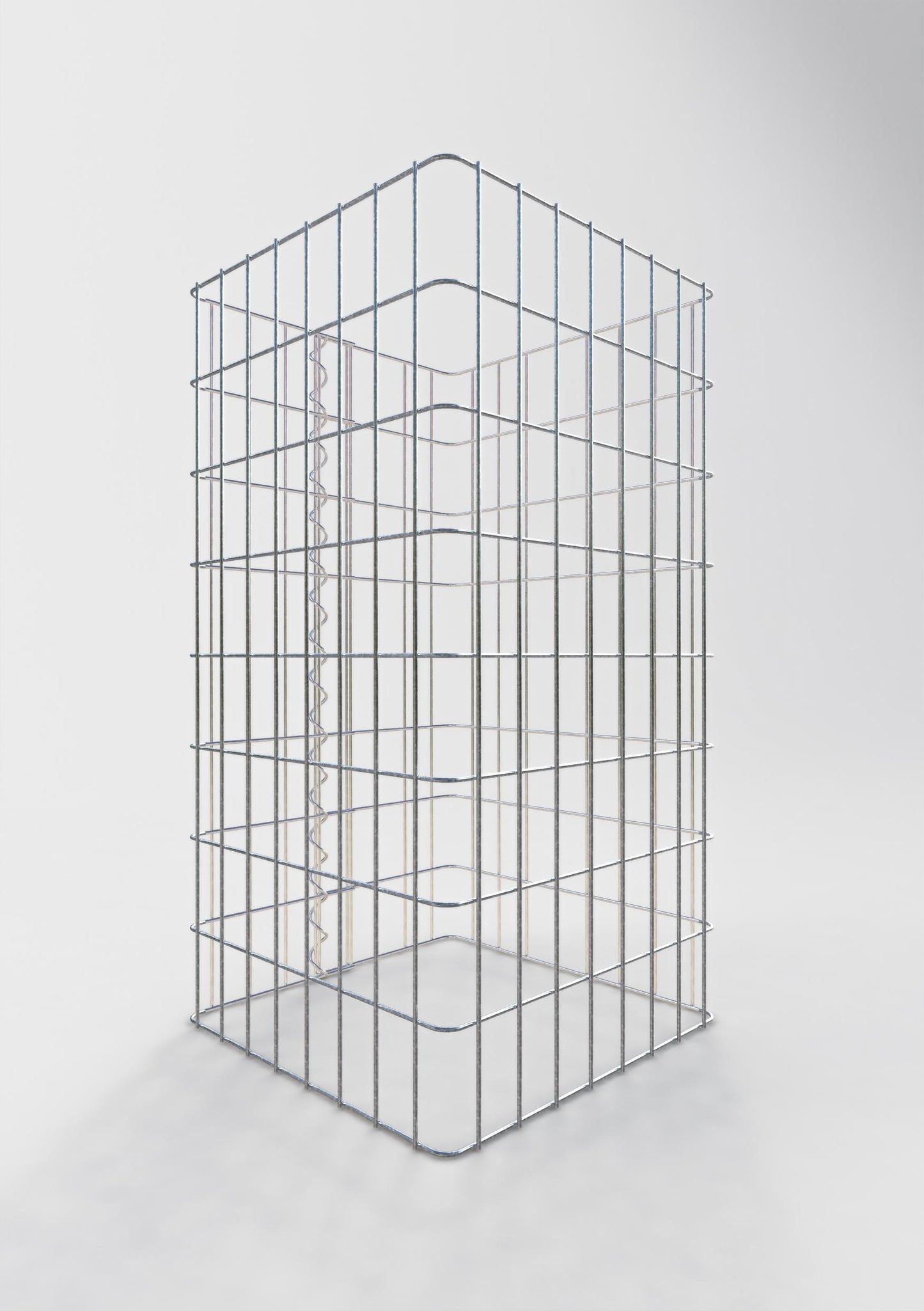 Columna de gaviones, angular 42 cm x 42 cm, 80 cm de altura, MW 5 cm x 10 cm