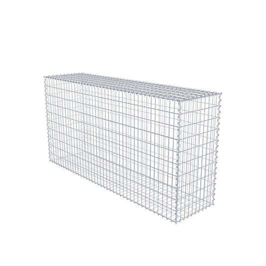 Gabion 200 cm x 100 cm x 50 cm (L x H x D), maskestørrelse 5 cm x 10 cm, spiral