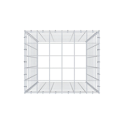 Monteret gabion type 3 100 cm x 60 cm x 50 cm (L x H x D), maskestørrelse 10 cm x 10 cm, C-ring