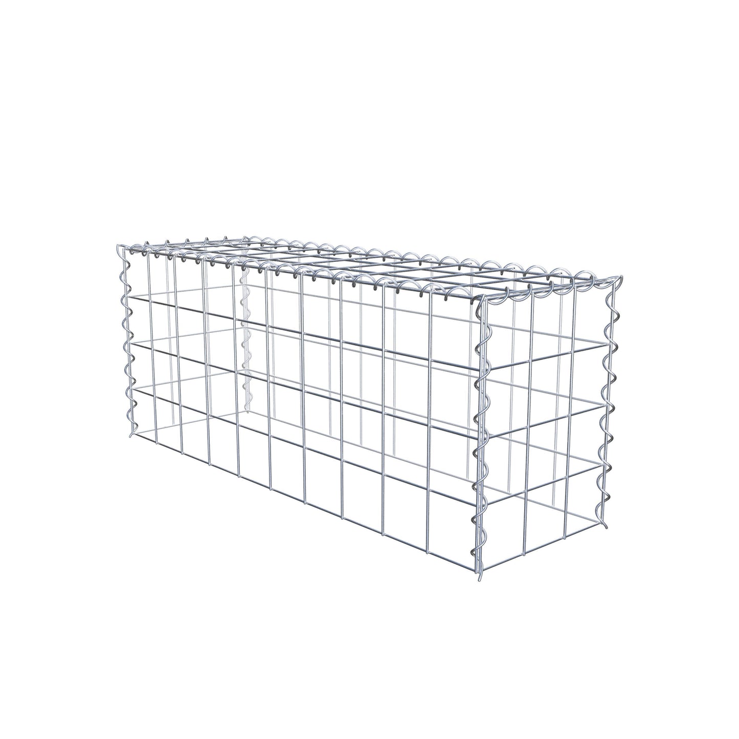 Opvokset gabion type 3 100 cm x 40 cm x 30 cm (L x H x D), maskestørrelse 10 cm x 10 cm, spiral