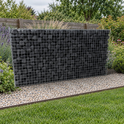 Gabião 200 cm x 100 cm x 30 cm (C x A x P), malhagem 5 cm x 5 cm, espiral