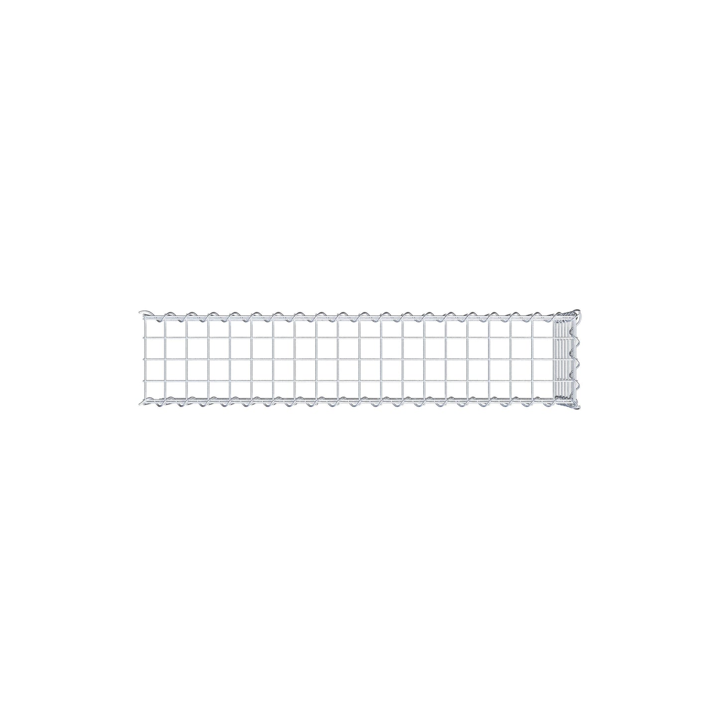 Gavión adulto tipo 4 100 cm x 30 cm x 20 cm (largo x alto x profundidad), tamaño de malla 5 cm x 5 cm, espiral