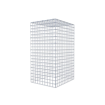 Gavión complementario de tipo 3 100 cm x 60 cm x 50 cm (L x A x P), malla 5 cm x 5 cm, anillo en C