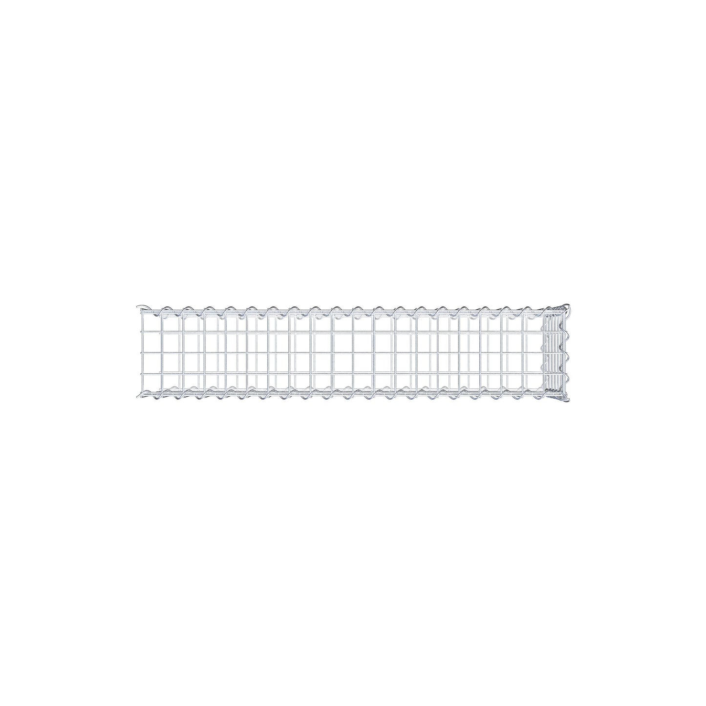 Opvokset gabion type 2 100 cm x 30 cm x 20 cm (L x H x D), maskestørrelse 5 cm x 5 cm, spiral
