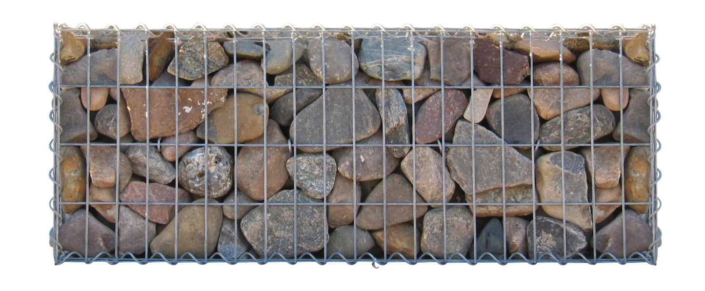 Set van 2 schanskorven 100 cm x 40 cm x 30 cm (L x H x D), maaswijdte 5 x 10 cm, spiraalvormig