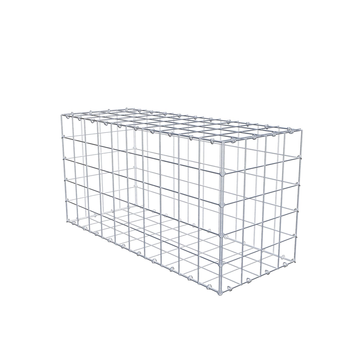 Gabião 100 cm x 50 cm x 40 cm (C x A x P), malhagem 10 cm x 10 cm, anel C