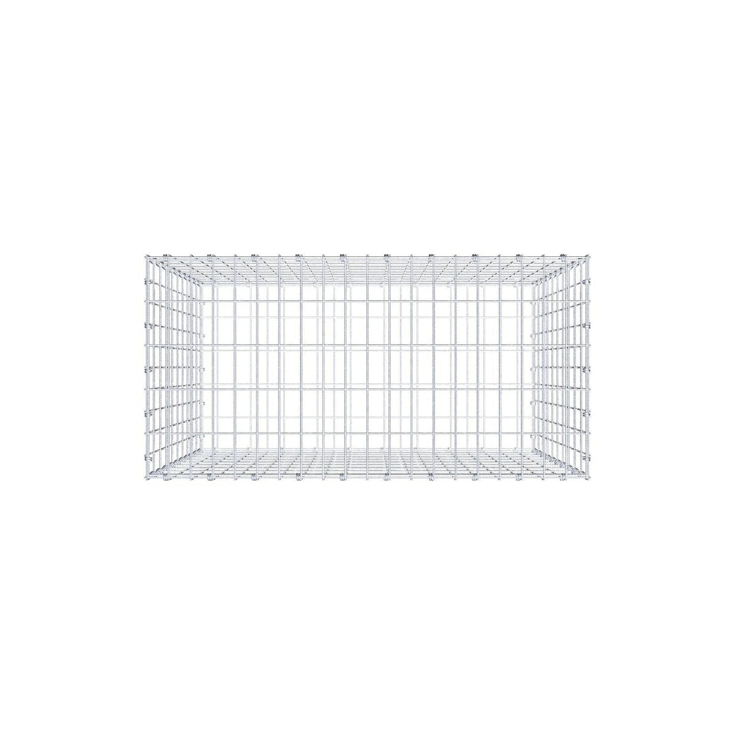 Gavión 100 cm x 100 cm x 50 cm (L x A x P), luz de malla 5 x 10 cm, anillo en espiral
