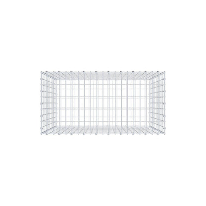 Gavión 100 cm x 100 cm x 50 cm (L x A x P), luz de malla 5 x 10 cm, anillo en espiral