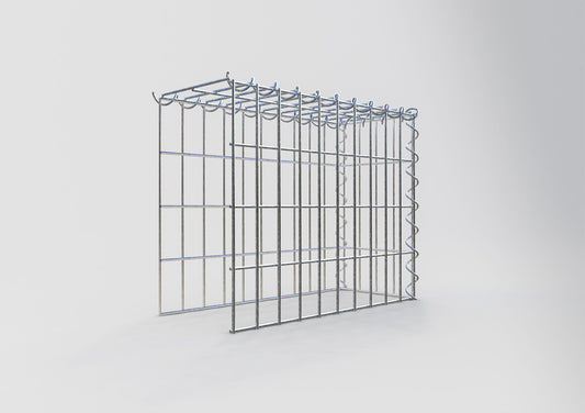 Gabion rapporté type 4 50 cm x 40 cm x 20 cm (L x H x P), mailles 5 cm x 10 cm, spirale
