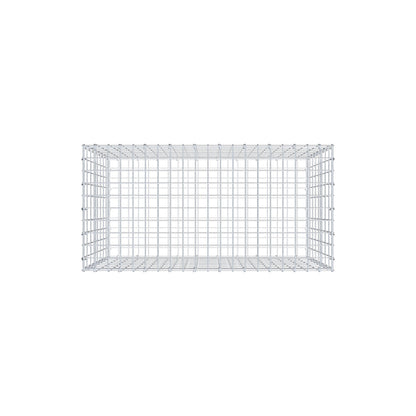 Gavión 100 cm x 80 cm x 50 cm (L x A x P), luz de malla 5 cm x 10 cm, anillo en C
