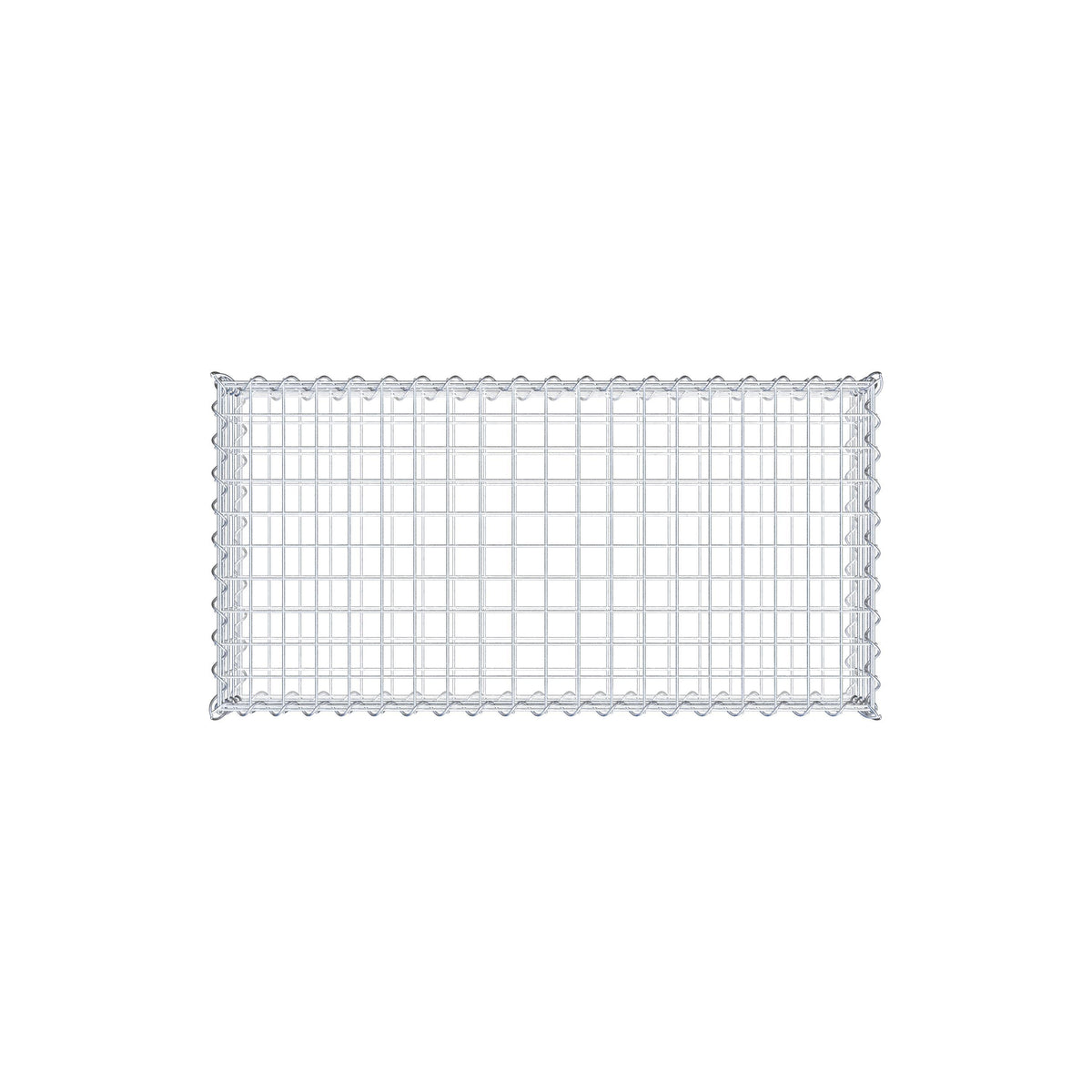 Gabião 100 cm x 20 cm x 50 cm (C x A x P), malhagem 5 cm x 5 cm, espiral