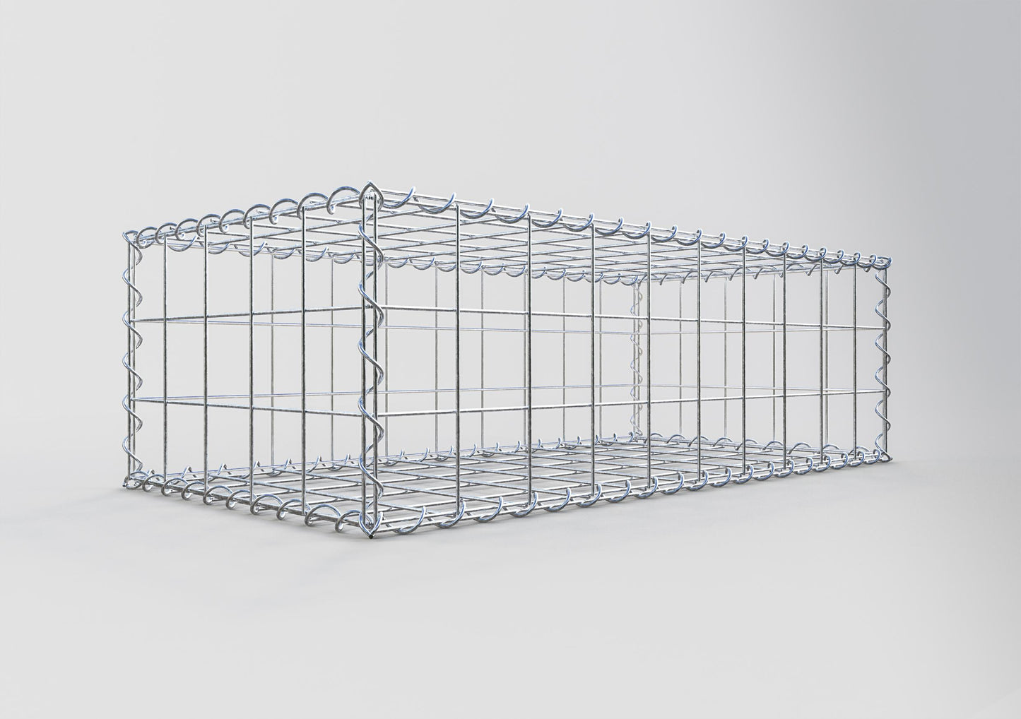 Gabion 100 cm x 30 cm x 50 cm (L x H x D), mesh size 10 cm x 10 cm, spiral