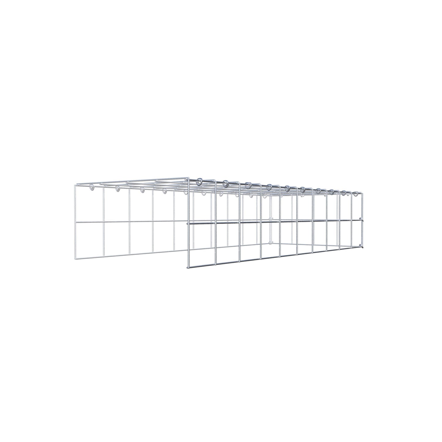 Pila adicional tipo 4 100 cm x 20 cm x 40 cm (L x A x P), malla 10 cm x 10 cm, anillo en C