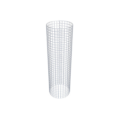 Columna de gaviones redonda 47 cm de diámetro, 160 cm de altura, malla 5 cm x 5 cm