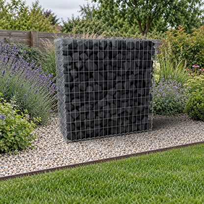 Gabbione 100 cm x 100 cm x 40 cm (L x H x P), maglia 5 cm x 10 cm, spirale