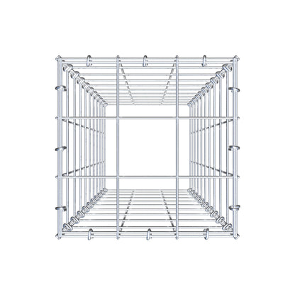 Monteret gabion type 3 100 cm x 30 cm x 30 cm (L x H x D), maskestørrelse 10 cm x 10 cm, C-ring