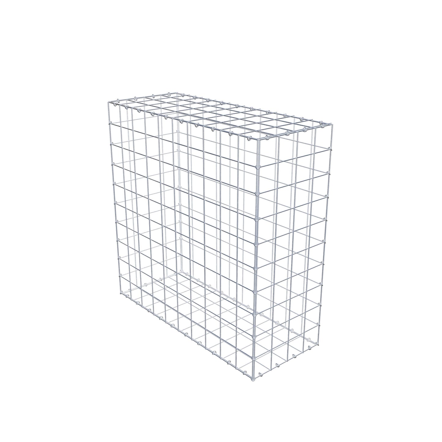 Gabião 100 cm x 100 cm x 40 cm (C x A x P), malhagem 10 cm x 10 cm, anel C