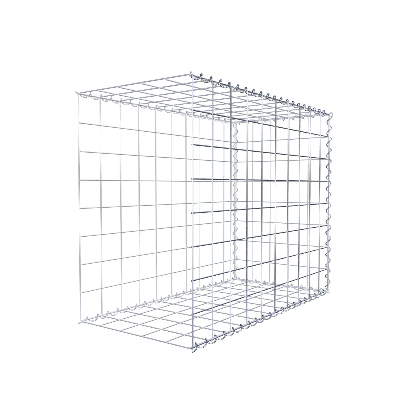Anbaugabione Typ 2 100 cm x 80 cm x 50 cm (L x H x T), Maschenweite 10 cm x 10 cm, Spirale