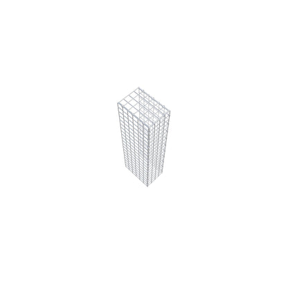 Monteret gabion type 4 100 cm x 30 cm x 20 cm (L x H x D), maskestørrelse 5 cm x 5 cm, C-ring