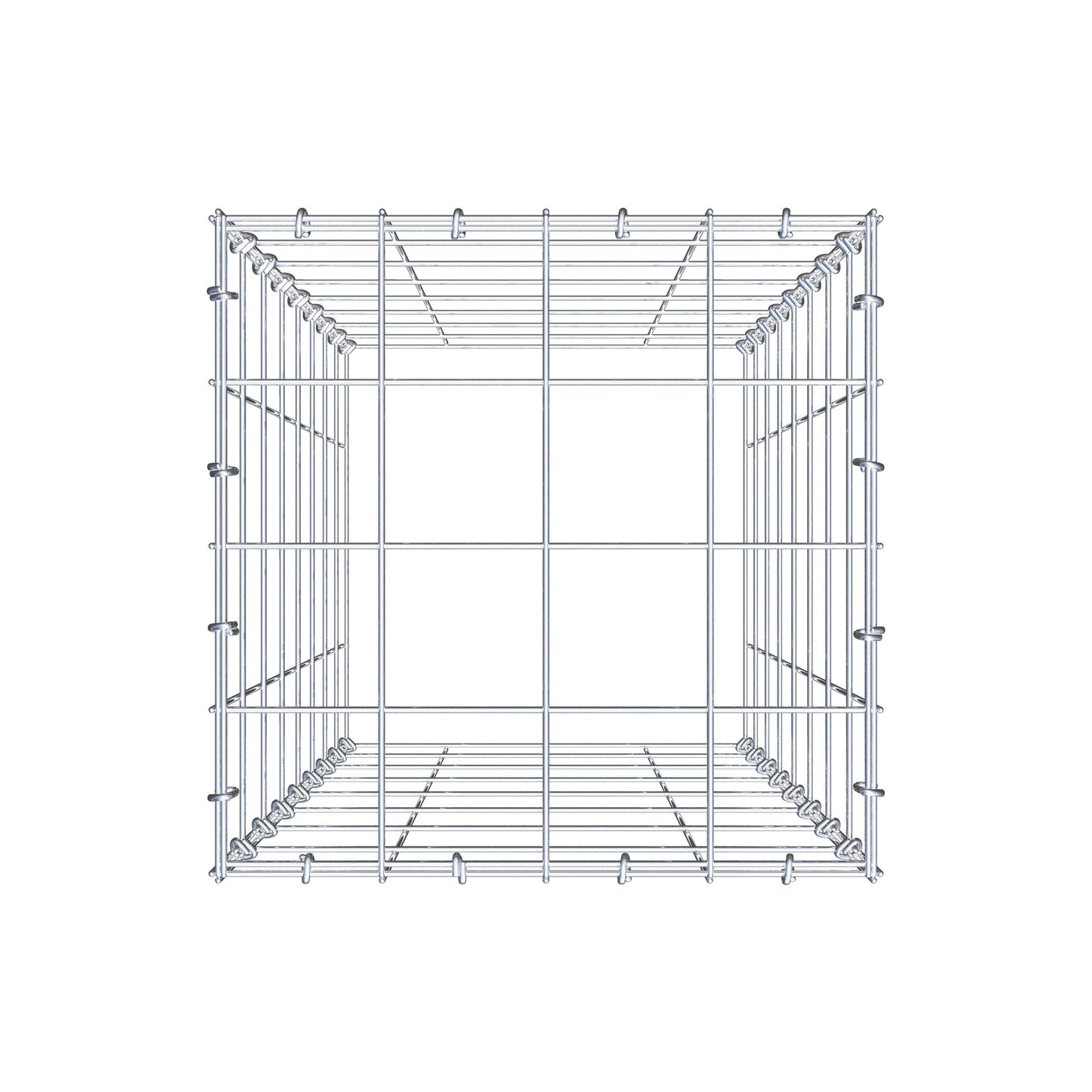 Anbaugabione Typ 3 80 cm x 40 cm x 40 cm (L x H x T), Maschenweite 10 cm x 10 cm, C-Ring