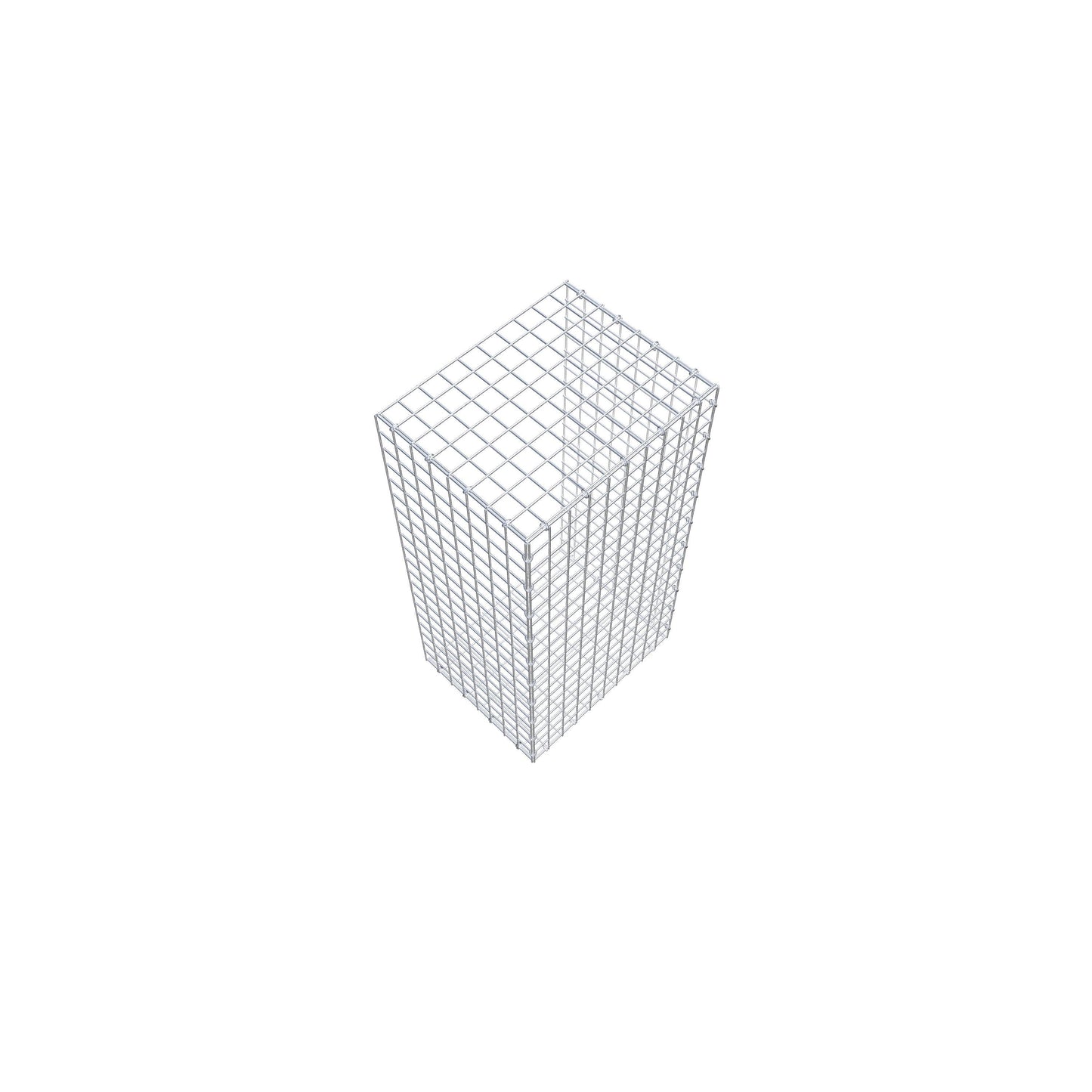 Gavión complementario de tipo 2 100 cm x 40 cm x 50 cm (largo x alto x fondo), malla 5 cm x 5 cm, anillo en C