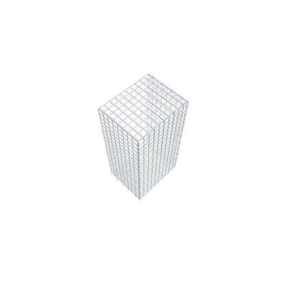 Gavión complementario de tipo 2 100 cm x 40 cm x 50 cm (largo x alto x fondo), malla 5 cm x 5 cm, anillo en C