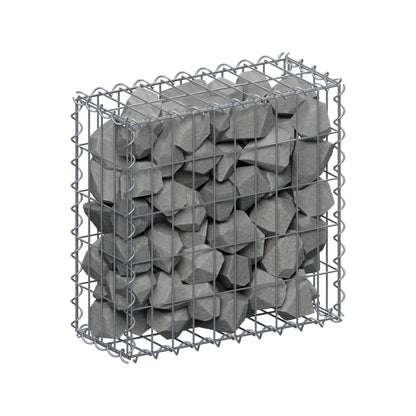 Gabião 50 cm x 50 cm x 20 cm (C x A x P), malhagem 5 cm x 10 cm, espiral