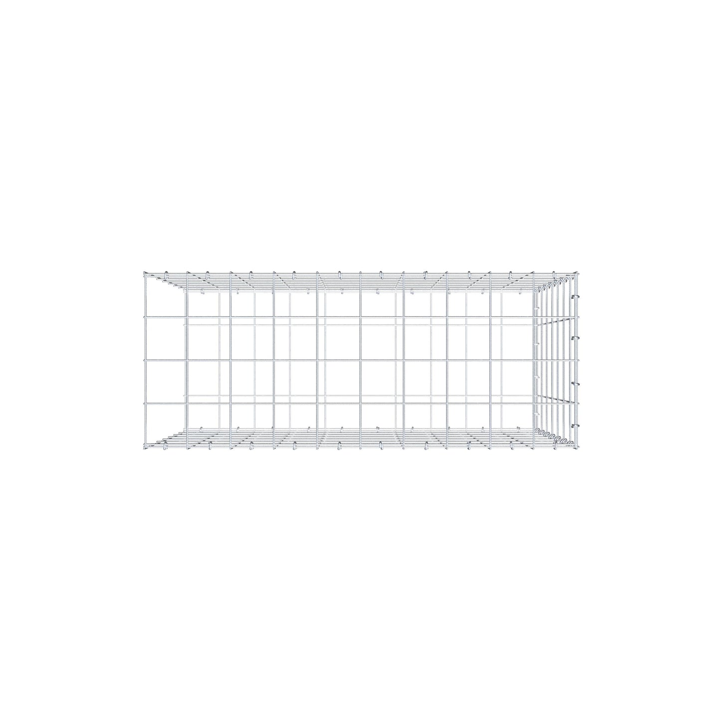 Gabião Tipo 2 100 cm x 70 cm x 40 cm (C x A x P), malhagem 10 cm x 10 cm, anel C