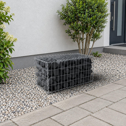 Gabion 80 cm x 40 cm x 40 cm (L x H x P), mailles 5 cm x 10 cm, spirale