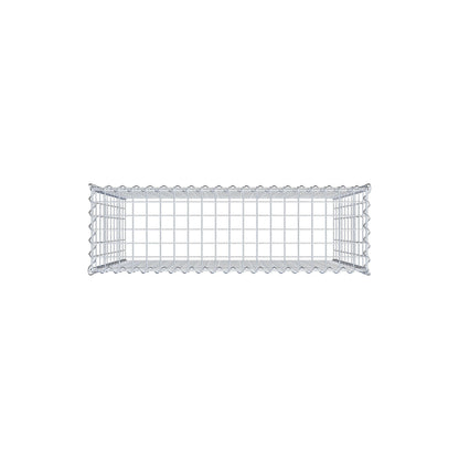 Gavión adulto tipo 3 100 cm x 100 cm x 30 cm (largo x alto x profundidad), tamaño de malla 5 cm x 10 cm, espiral