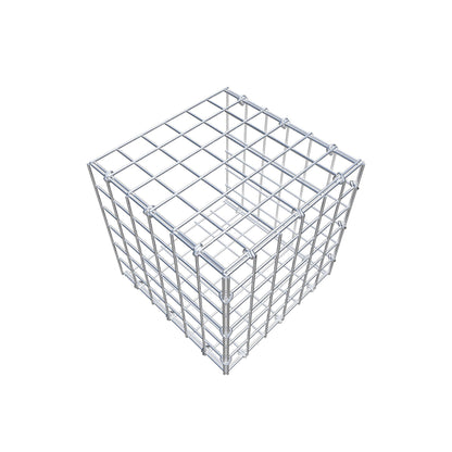 Opbouw schanskorf type 2 30 cm x 30 cm x 30 cm (L x H x D), maaswijdte 5 cm x 5 cm, C-ring