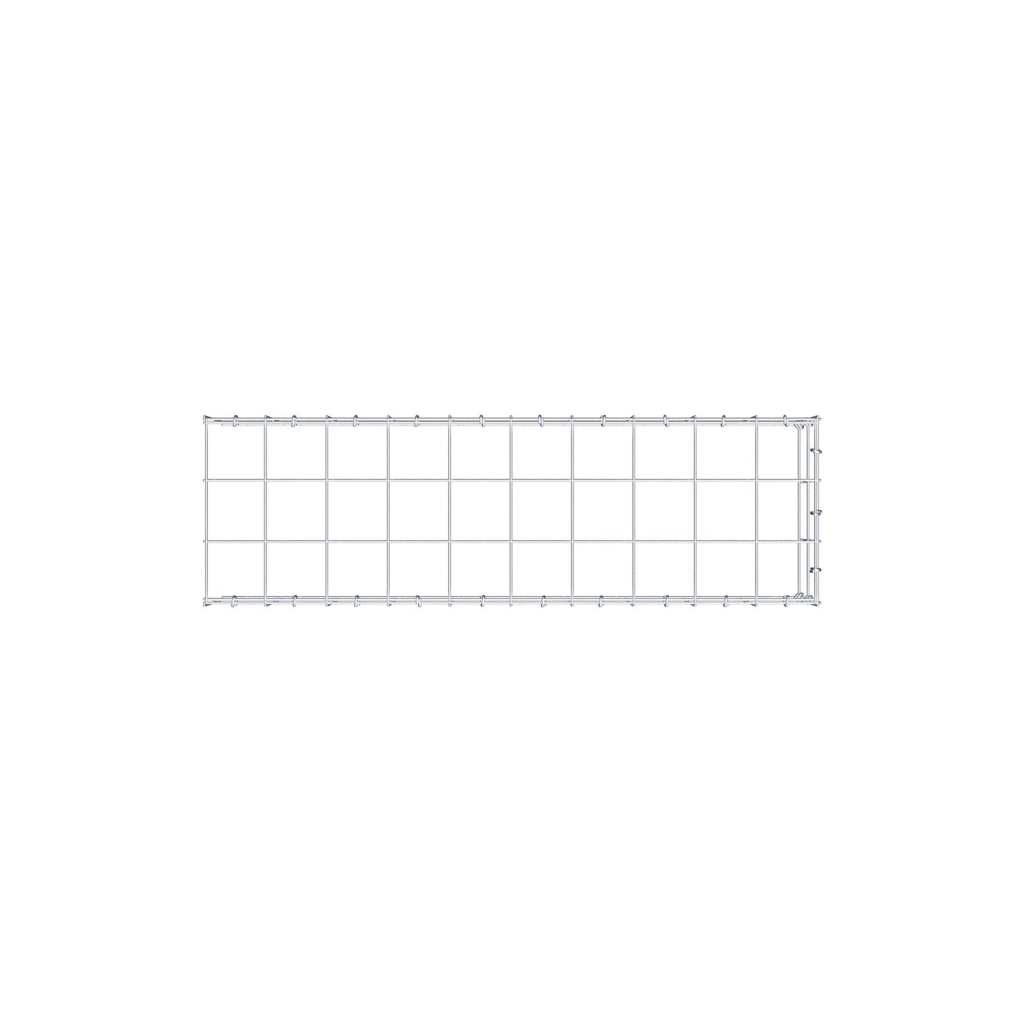 Mounted gabion type 4 100 cm x 20 cm x 30 cm (L x H x D), mesh size 10 cm x 10 cm, C-ring