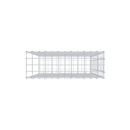 Monteret gabion type 2 100 cm x 60 cm x 20 cm, maskestørrelse 5 cm x 10 cm, C-ring
