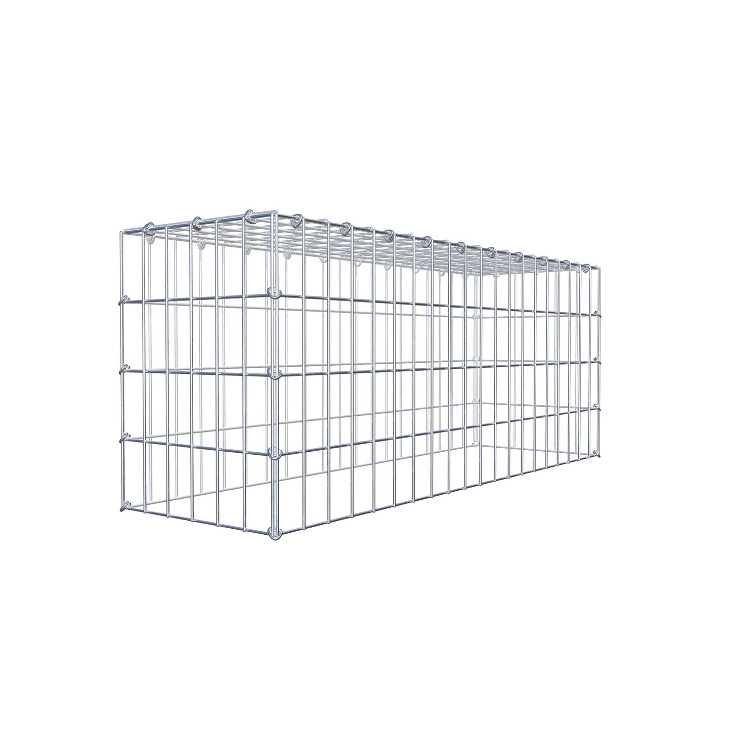 Gavión complementario de tipo 3 100 cm x 40 cm x 30 cm (largo x alto x fondo), malla 5 cm x 10 cm, anillo en C