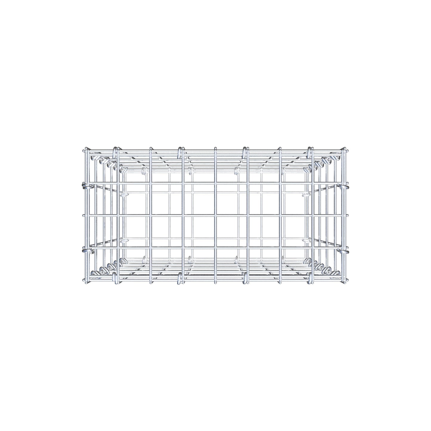 Gabião 50 cm x 40 cm x 20 cm (C x A x P), malhagem 5 cm x 10 cm, anel C