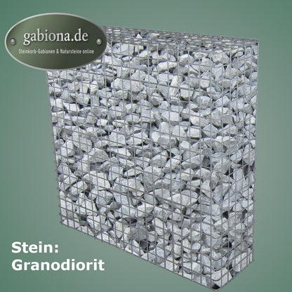 Thermisch verzinkte schanskorf 102 cm x 102 cm x 32 cm, maaswijdte 5 cm x 5 cm, volledig gelast