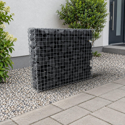 Schanskorf 100 cm x 80 cm x 20 cm (L x H x D), maaswijdte 5 cm x 5 cm, spiraalvormig