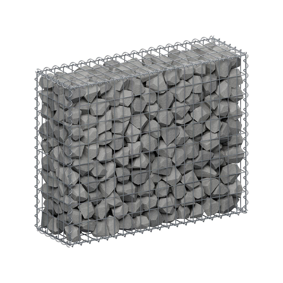 Gabion 100 cm x 80 cm x 30 cm (L x H x D), mesh size 5 cm x 10 cm, spiral