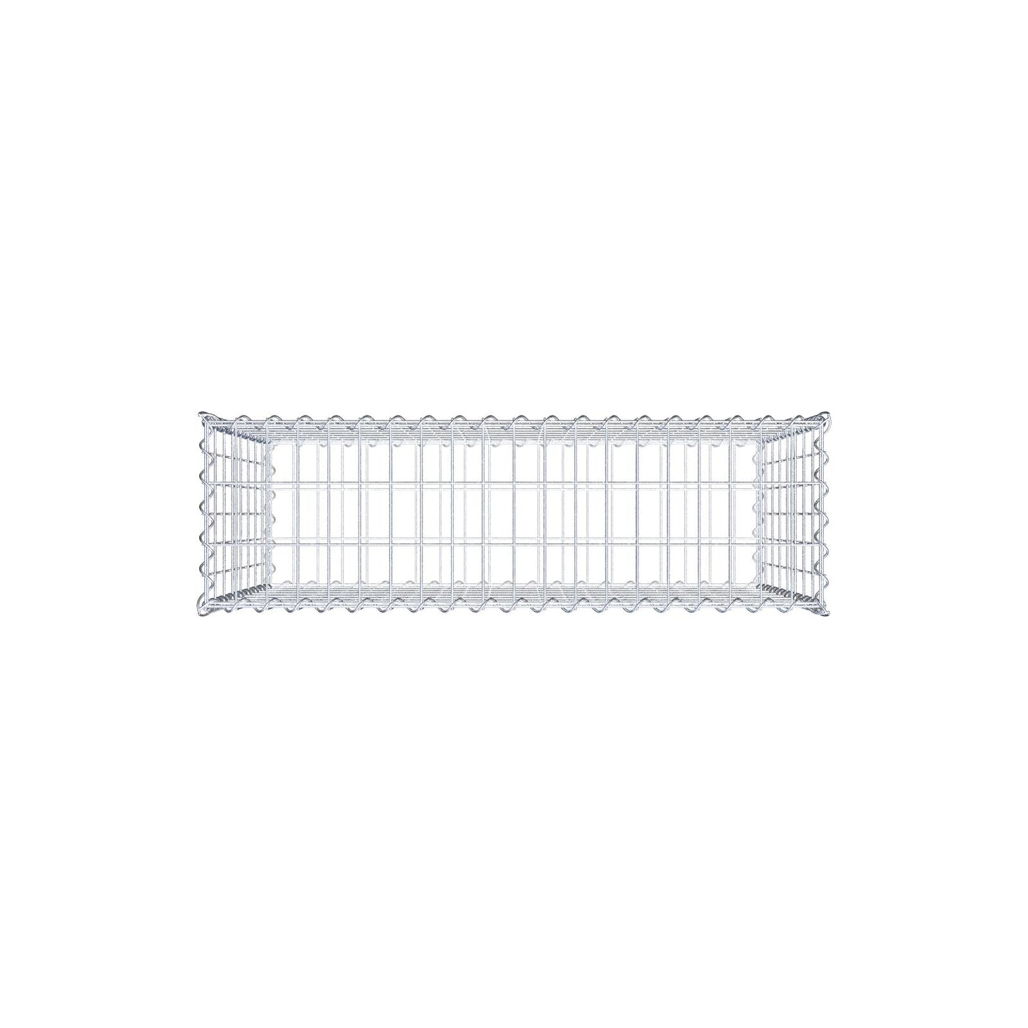 Gabião 100 cm x 80 cm x 30 cm (C x A x P), malhagem 5 cm x 10 cm, espiral