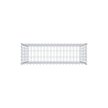 Gabião 100 cm x 80 cm x 30 cm (C x A x P), malhagem 5 cm x 10 cm, espiral