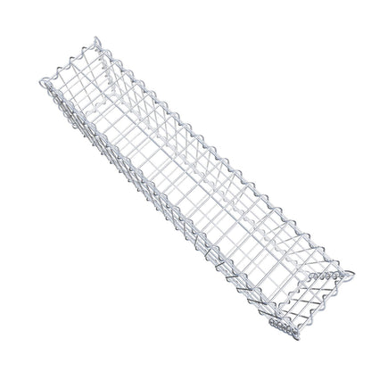 Gabião 100 cm x 30 cm x 20 cm (C x A x P), malhagem 5 cm x 10 cm, espiral