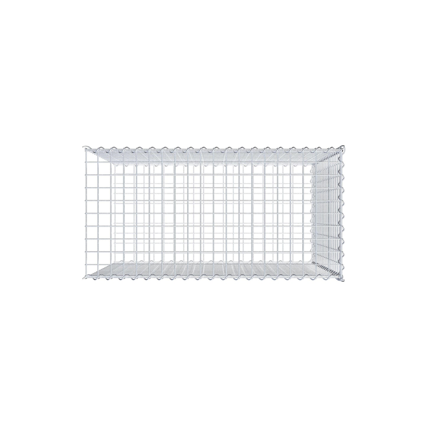 Gavión complementario tipo 2 100 cm x 90 cm x 50 cm (L x A x P), malla 5 cm x 5 cm, espiral