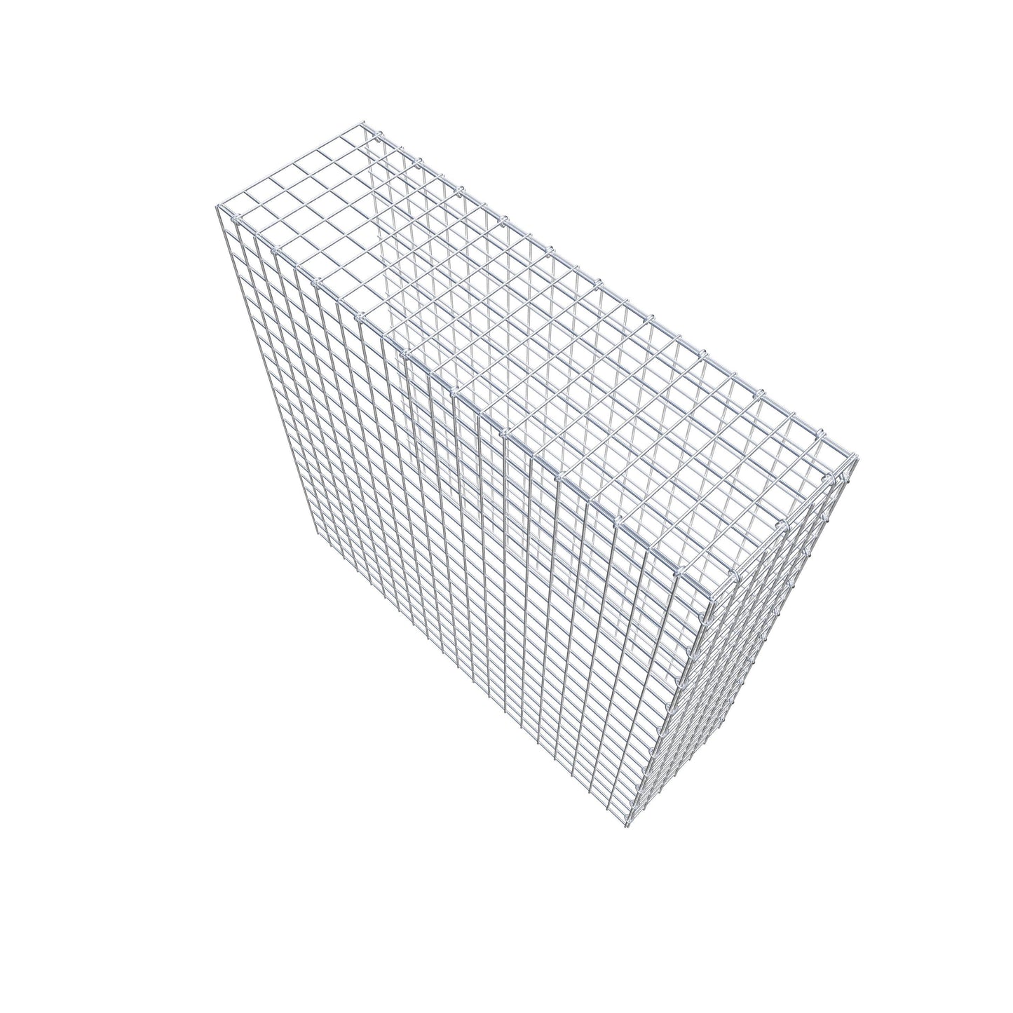 Mounted gabion type 4 100 cm x 100 cm x 30 cm (L x H x D), mesh size 5 cm x 5 cm, C-ring