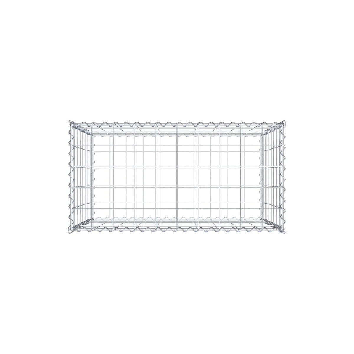 Gavión 100 cm x 80 cm x 50 cm (L x A x P), luz de malla 10 cm x 10 cm, en espiral