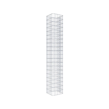 Colonne de gabion carrée galvanisée à chaud, 32 cm x 32 cm, 200 cm de hauteur, MW 5 x 10 cm
