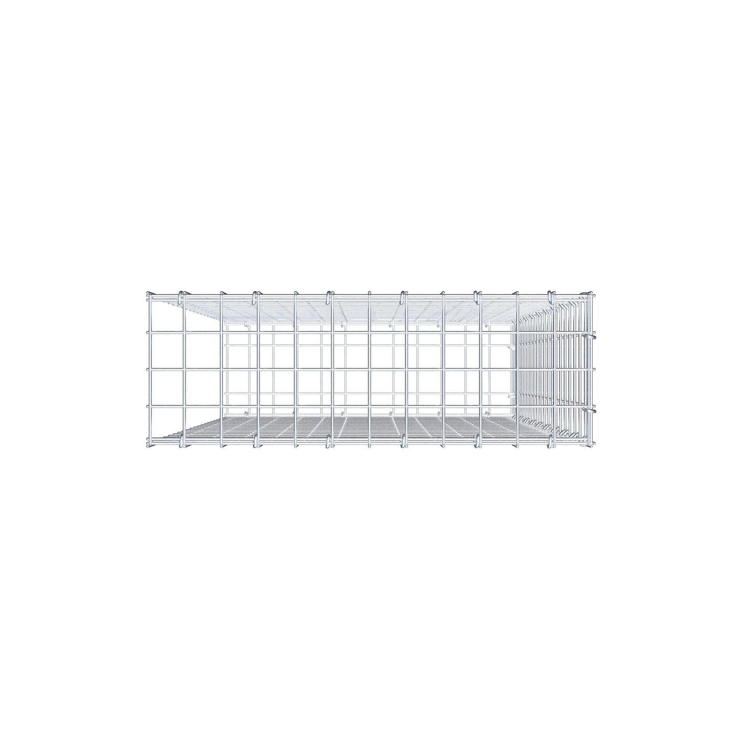 Gavión adicional tipo 2 100 cm x 60 cm x 20 cm (L x A x P), malla 5 cm x 5 cm, anillo en C