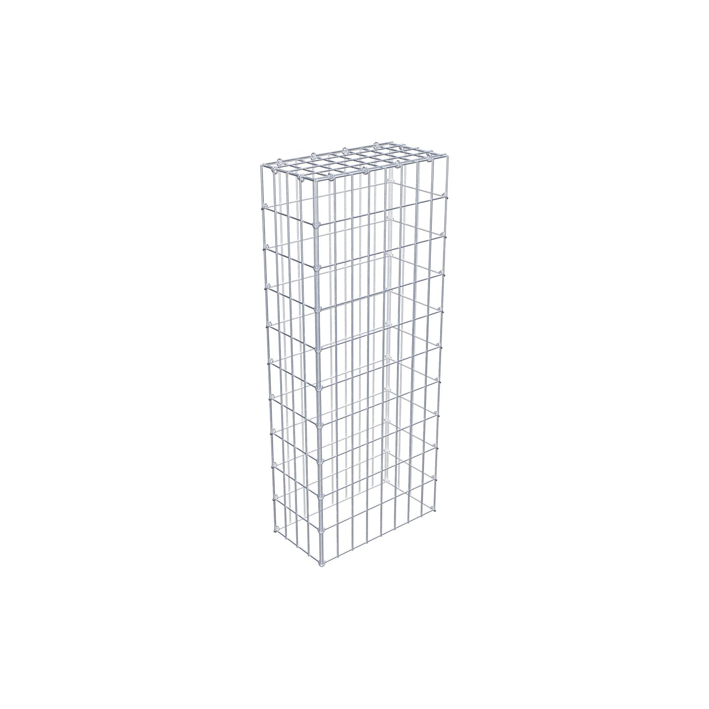 Gavión complementario de tipo 3 100 cm x 20 cm x 40 cm (largo x alto x fondo), malla 5 cm x 10 cm, anillo en C