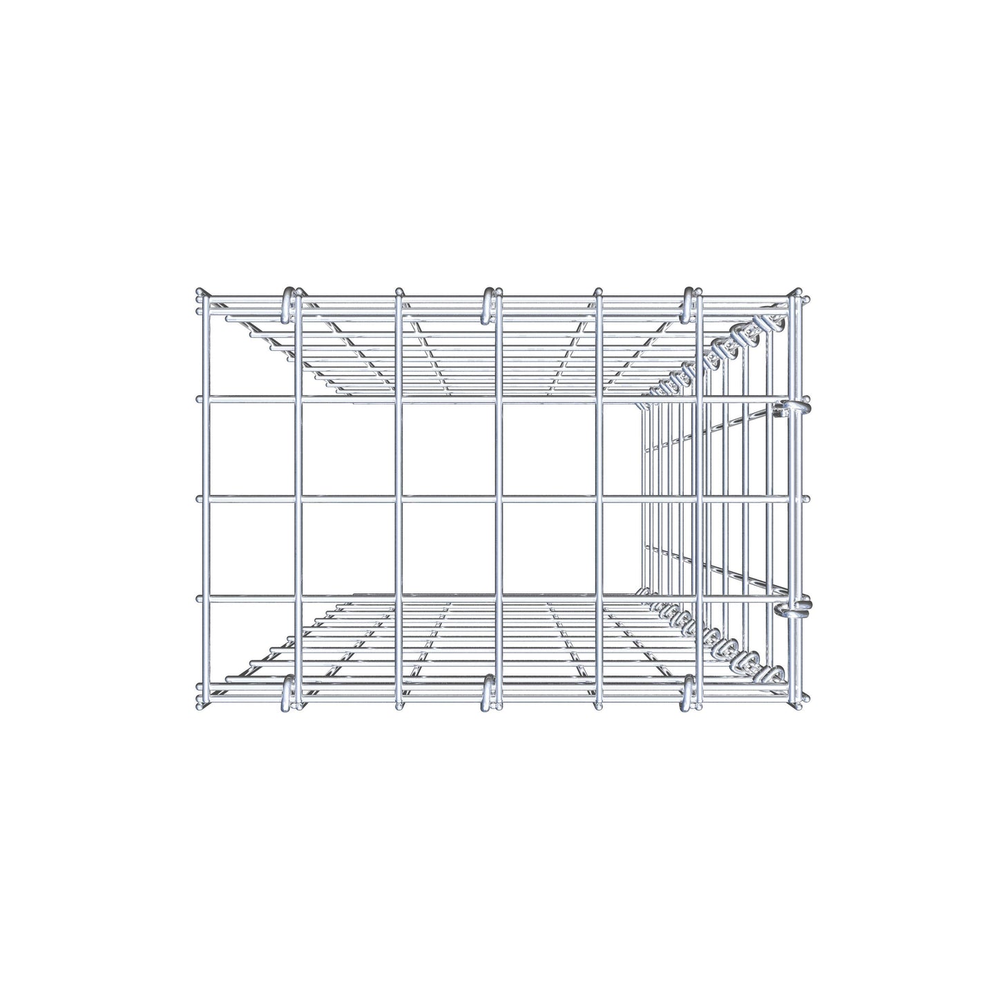Type 4 oplegkorf 100 cm x 30 cm x 20 cm (L x H x D), maaswijdte 5 cm x 10 cm, C-ring