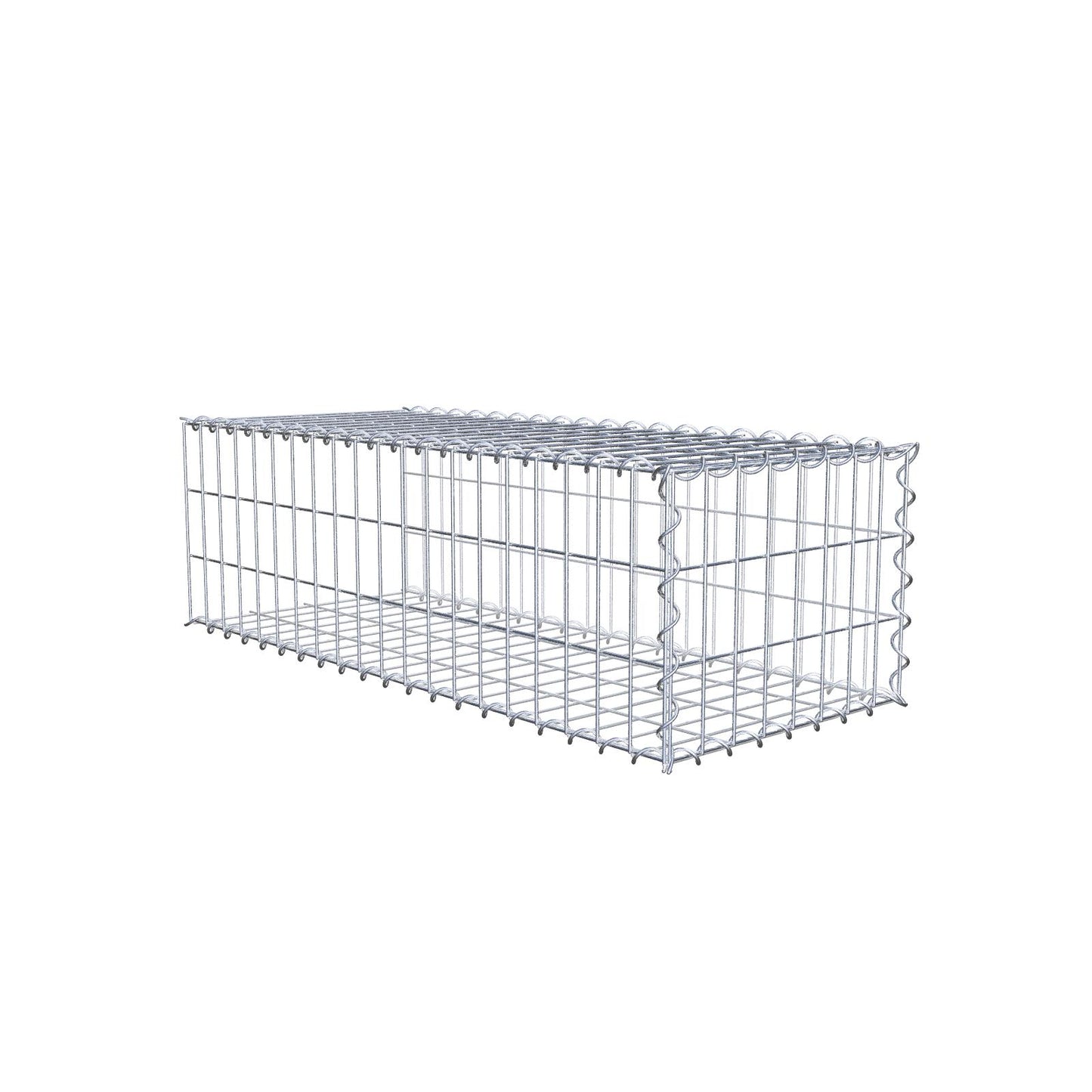Opvokset gabion type 2 100 cm x 30 cm x 40 cm (L x H x D), maskestørrelse 5 cm x 10 cm, spiral